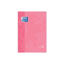 Taccuino sostitutivo Oxford School Classic - Formato A4 - Copertina morbida - Incollato - Griglia 5x5 - 80 fogli - Colore rosa b