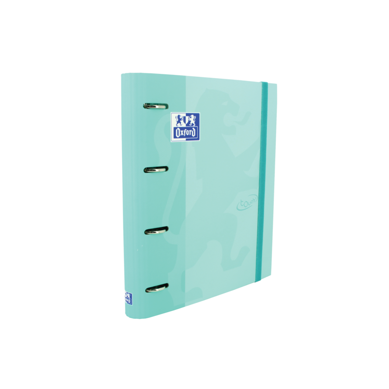 Oxford Touch A4+ Europeanbinder - Tapa Extradura - Lomo 45mm - Anillas 4Dx35mm - Recambio 5x5 - Color Ice Mint Pastel