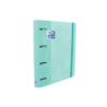 Oxford Touch A4+ Europeanbinder - Tapa Extradura - Lomo 45mm - Anillas 4Dx35mm - Recambio 5x5 - Color Ice Mint Pastel