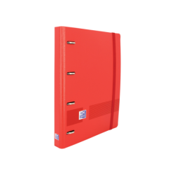 Oxford Live & Go A4+ Europeanbinder - Polyfoam Resistente - Lomo de 45mm - Anillas 4Dx35mm - Incluye Recambio 5x5 - Color Rojo