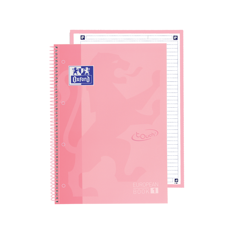Oxford School Touch Europeanbook 1 A4+ Copertina extra rigida - 80 fogli - Copertina con disegno di fenicotteri pastello 5pz 5pz Oxford School Touch Europeanbook 1 A4+ Copertina extra rigida - 80 fogli - Copertina con disegno di fenicotteri pastello 5pz 5pz