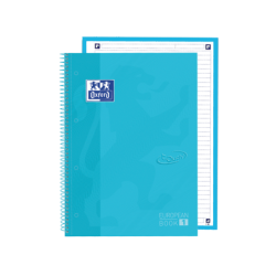Oxford School Touch Europeanbook 1 A4+ Copertina extra rigida - Formato A4+ - Copertina resistente - 80 fogli - Colore blu paste