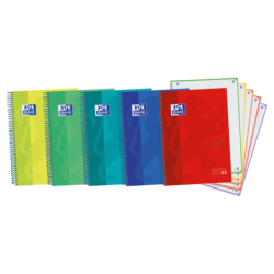 Oxford School Touch A4+ Europeanbook - Tapa Extradura Resistente - 120 Hojas de Colores Vivos - Cuadricula 5x5