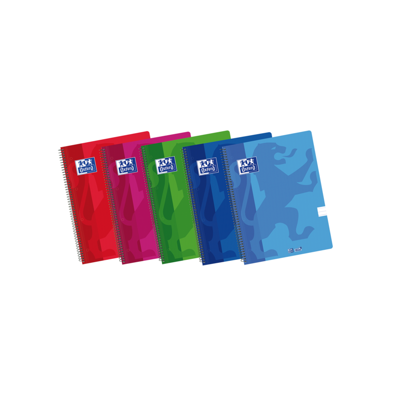 Oxford School Classic A4+ Cuaderno de Tapa Plastica - Europeanbook Spiralflex - 1 Linea - 2M 50 Hojas - Colores Surtidos Oxford School Classic A4+ Cuaderno de Tapa Plastica - Europeanbook Spiralflex - 1 Linea - 2M 50 Hojas - Colores Surtidos