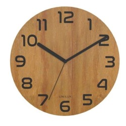 Orologio Unilux Palma in Bambù - Design Elegante e Moderno - Realizzato con Materiali Sostenibili - Colore Nero/Legno