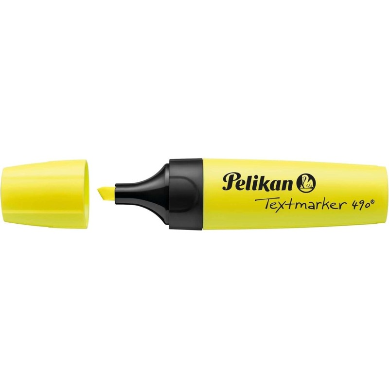 Evidenziatore Pelikan Textmarker 490 - A base d'acqua - 3 ampiezze di tratto - Colore giallo fluorescente 10pz 10pz Evidenziatore Pelikan Textmarker 490 - A base d'acqua - 3 ampiezze di tratto - Colore giallo fluorescente 10pz 10pz