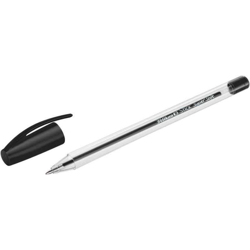 Pelikan Boligrafo Stick Super Soft - Trazo 1mm - Empuñadura Triangular - Formula de Tinta Super Fluida - Color Negro Pelikan Boligrafo Stick Super Soft - Trazo 1mm - Empuñadura Triangular - Formula de Tinta Super Fluida - Color Negro