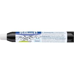 Pipetta per inchiostro China Pelikan - Ideale per disegno e calligrafia - Resistente all'acqua - Asciugatura rapida - Colore ner