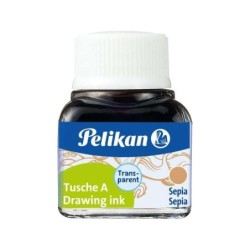 Pelikan China Ink 523 10ml N.15 - 10ml - Inchiostro di Alta Qualità - Ideale per Disegno e Calligrafia - Colore Seppia