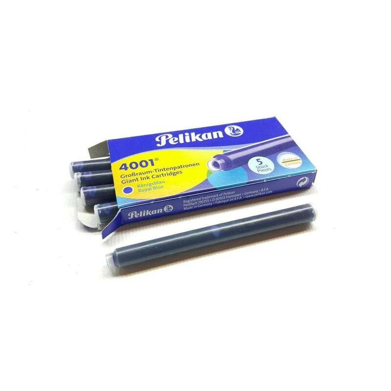 Pelikan Scatola da 5 Cartucce Lunghe 4001 GTP/5 - Inchiostro di Alta Qualità - Compatibili con Penne Stilografiche - Colore Blu Pelikan Scatola da 5 Cartucce Lunghe 4001 GTP/5 - Inchiostro di Alta Qualità - Compatibili con Penne Stilografiche - Colore Blu