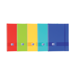 Oxford Live & Go A4 Carpeta de Fundas - Tapa de Plastico Opaco - Espiral 40 Fundas - Color Vivos