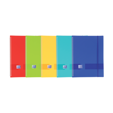 Oxford Live & Go A4 Carpeta de Fundas - Tapa de Plastico Opaco - Espiral 40 Fundas - Color Vivos