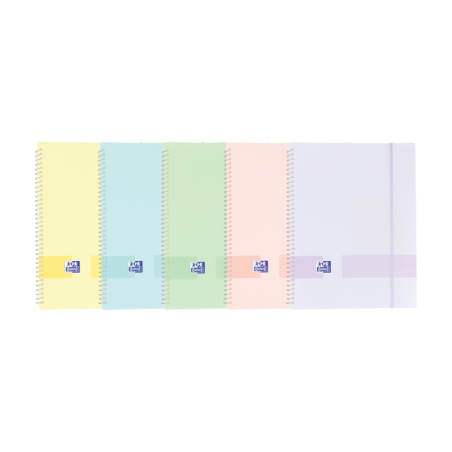 Oxford Live & Go A4 Carpeta de Fundas - Tapa de Plastico Opaco - Espiral 40 Fundas - Color Pastel
