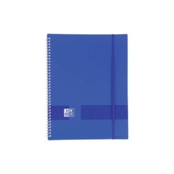 Oxford Live & Go A4 Carpeta de Fundas - Tapa de Plastico Opaco - Espiral 40 Fundas - Color Azul Marino