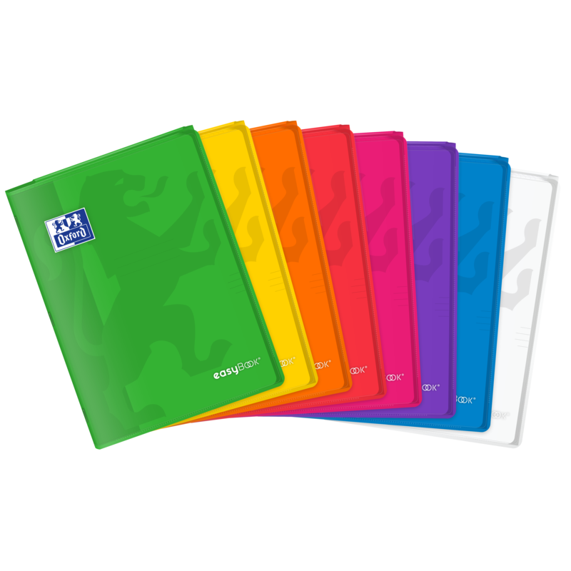 Quaderno pinzato A4 Oxford Easybook - Copertina in plastica robusta - 1 riga con 2 margini - 48 fogli di carta di alta qualità 1 Quaderno pinzato A4 Oxford Easybook - Copertina in plastica robusta - 1 riga con 2 margini - 48 fogli di carta di alta qualità 1