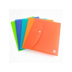 Cartella in plastica rigida traslucida Oxford Urban - Busta con chiusura - Resistente e durevole - Colori assortiti 5pz 5pz