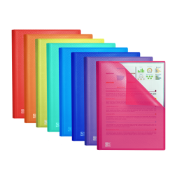 Oxford Urban A4 Carpeta de Fundas Soldadas - Tapa de Plastico Translucido - 100 Fundas - Colores Surtidos
