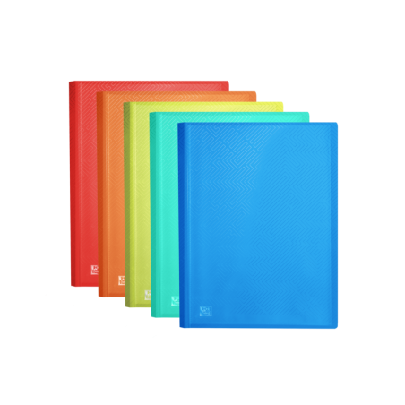 Oxford Urban A3 Carpeta de Fundas Soldadas - Tapa de Plastico Translucido - 20 Fundas - Colores Surtidos