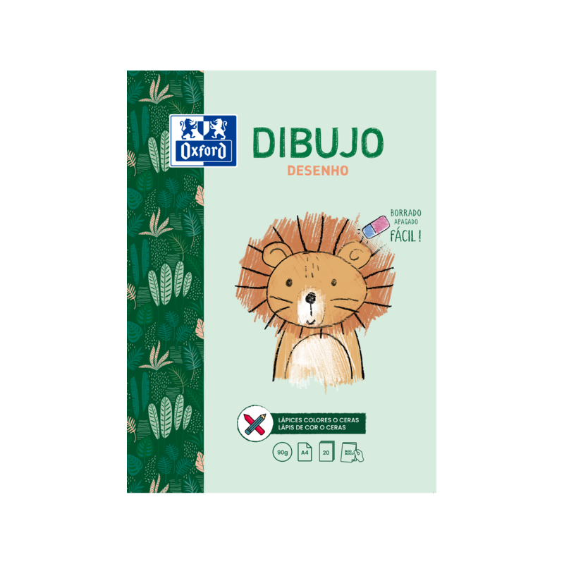 Oxford Children's Drawing/Leisure - Blocco adesivo A4 - Copertina morbida/Copertina posteriore rigida - 20 fogli da 90 gr 5pz 5p Oxford Children's Drawing/Leisure - Blocco adesivo A4 - Copertina morbida/Copertina posteriore rigida - 20 fogli da 90 gr 5pz 5p