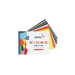 Oxford Bloc Encolado de Cartulinas de Colores Formato A4+ - 10 Hojas 170gr - 10 Colores
