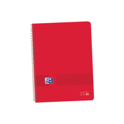 Oxford Live&Go A4+ Europeanbook - Tapa de Plastico - 80 Hojas - Tamaño 1.5x5 - Color Rojo
