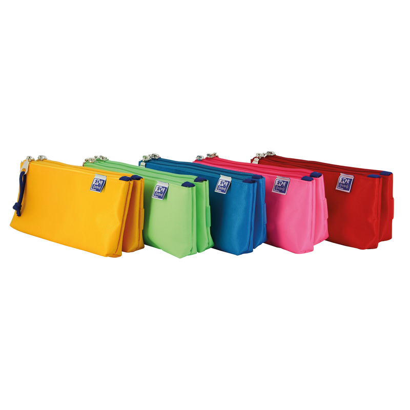 Astuccio doppio in poliestere Oxford Kangoo Kids - Compatto e resistente - Colori assortiti 5pz 5pz Astuccio doppio in poliestere Oxford Kangoo Kids - Compatto e resistente - Colori assortiti 5pz 5pz