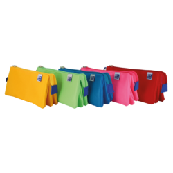 Oxford Kangoo Kids Astuccio triplo in poliestere - Dimensioni compatte 22x8x10 cm - Design divertente per bambini - Colori assor