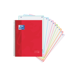 Oxford School Classic A4+ Europeanbook - Copertina extra rigida - 150 fogli - Rosso 5pz 5pz