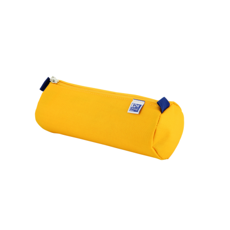 Oxford Kangoo Kids Estuche Redondo Grande - Resistente Poliester - Color Amarillo