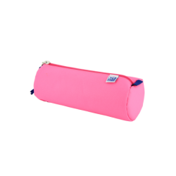 Oxford Kangoo Kids Estuche Redondo Grande - Poliester Resistente - Color Fucsia