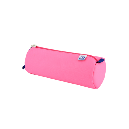 Oxford Kangoo Kids Estuche Redondo Grande - Poliester Resistente - Color Fucsia