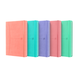 Oxford Signature Cuaderno Cosido Tapa Extradura A5 - 80 Hojas - Tapa Resistente - 1 Linea - Colores Surtidos