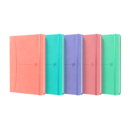 Oxford Signature Cuaderno Cosido Tapa Extradura A5 - 80 Hojas - Tapa Resistente - 1 Linea - Colores Surtidos
