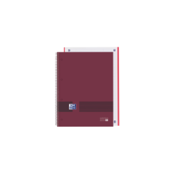 Oxford &amp; You Europeanbook A4+ Copertina extra rigida - Taccuino da 80 fogli - Formato A4+ - Griglia 5x5 - Colore Bordeaux 5p