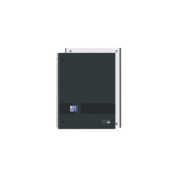 Oxford &amp; You Libro Europeo A4+ - Copertina Extra Rigida Resistente - Griglia 5x5 - 80 Fogli - Colore Nero 5pz 5pz