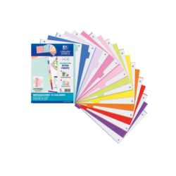 Oxford Strongline A4 Separadores - 10 Posiciones - Colores Diferentes - 4 Taladros - Plastico Opaco - 500 Micras