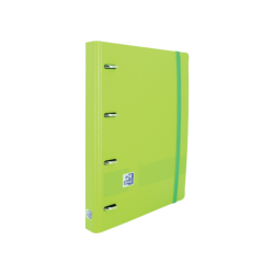Oxford Live & Go A4+ Polyfoam Europeanbinder - Lomo de 45mm - Anillas de 4Dx35mm - Recambio 5x5 - Color Verde
