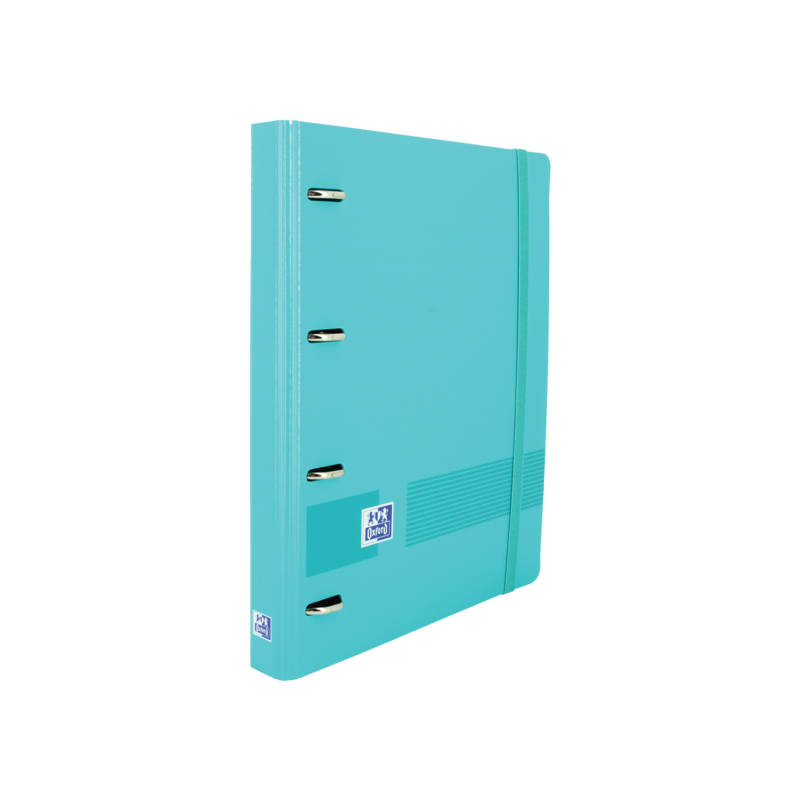 Oxford Live &amp; Go A4+ Raccoglitore europeo in polyfoam - Dorso 45 mm - Anelli 4Dx35mm - Sostituzione 5x5 - Colore turchese 4p