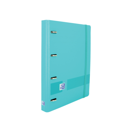 Oxford Live &amp; Go A4+ Raccoglitore europeo in polyfoam - Dorso 45 mm - Anelli 4Dx35mm - Sostituzione 5x5 - Colore turchese 4p