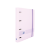 Oxford Live &amp; Go A4+ Raccoglitore europeo in polyfoam - Dorso 45 mm - Anelli 4Dx35mm - Ricarica 5x5 - Colore malva pastello 