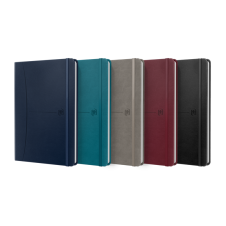 Taccuino Oxford Signature cucito con copertina extra rigida A5 liscia - 80 fogli - Colori assortiti 5pz 5pz