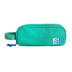 Oxford B-Smart Estuche Portatodo - 3 Compartimentos - Asa Lateral - Fabricado en Material Reciclado - Color Turquesa