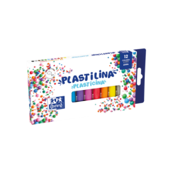 Oxford Plastilina 12 Colores 100gr - Textura Suave y Maleable - Ideal para Modelar y Crear Obras de Arte