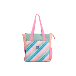 Borsa Tote Oxford Convertibile 2 in 1 Colorblock - Poliestere Riciclato RPET - Capacità 30L - Versatile ed Ecologica