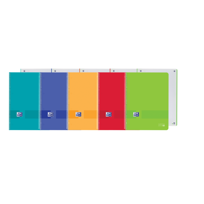 Oxford Live&Go Europeanbook 1 Tapa de Plastico A4+ 5x5 - Tamaño A4+ - 80 Hojas - Colores Surtidos Oxford Live&Go Europeanbook 1 Tapa de Plastico A4+ 5x5 - Tamaño A4+ - 80 Hojas - Colores Surtidos
