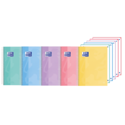 Oxford School Touch Europeanbook 5 Dotbook A4+ - Copertina extra rigida - Punti 5x5 - 120 fogli - Colori assortiti 5pz 5pz