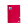 Oxford School Classic Cuaderno Espiral Tapa Extradura Write&Erase - Folio 4x4 con Margen - 80 Hojas - Color Rojo