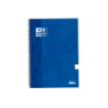 Taccuino a spirale classico Oxford School con copertina extra rigida scrivi e cancella - Folio a 1 riga con margine - 80 fogli -