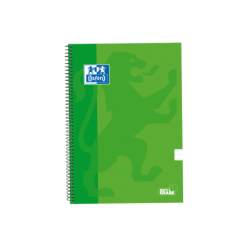Oxford School Classic Cuaderno Espiral Tapa Extradura Write&Erase - Folio 1 Linea con Margen - 80 Hojas - Color Verde