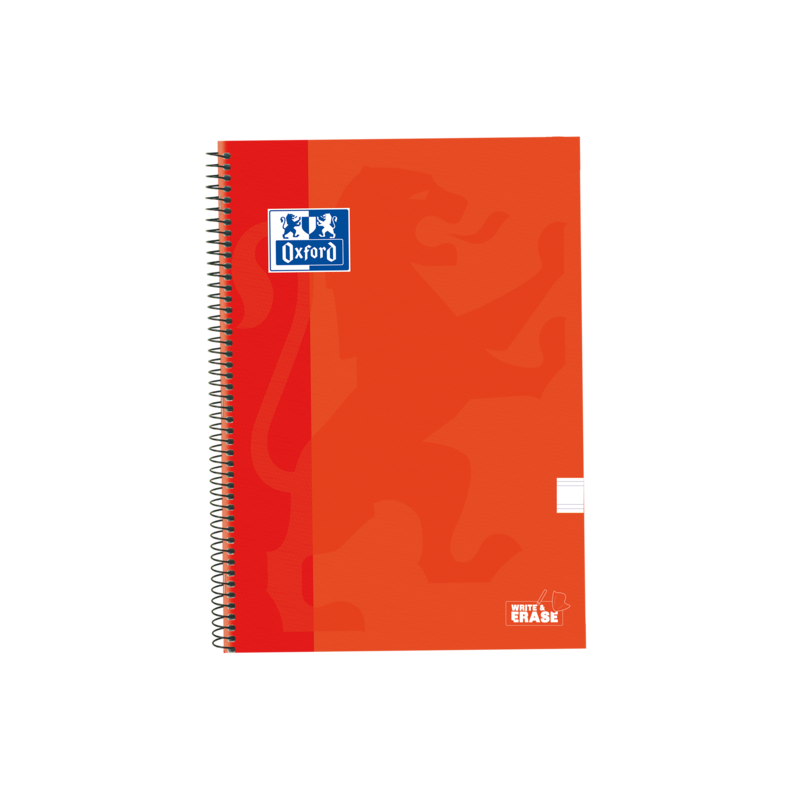 Oxford School Classic Cuaderno Espiral Tapa Extradura Write&Erase - Folio Pauta 2.5mm - 80 Hojas - Color Naranja Oxford School Classic Cuaderno Espiral Tapa Extradura Write&Erase - Folio Pauta 2.5mm - 80 Hojas - Color Naranja